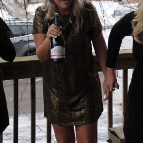 Felicity & Coco, Gold/Black Dress, Size L - Picture 4 of 4